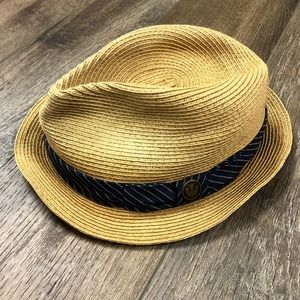 Goorin Brothers Bros Straw Fedora Hat w/ Headband - Men's size Sm / Med
